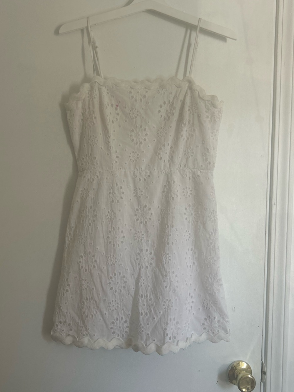 Francesca's Collections White Eyelet Mini Dress